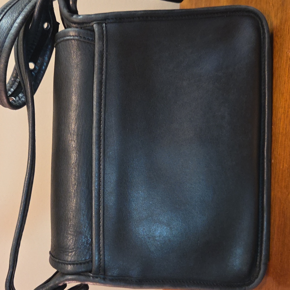 Coach Rambler's Legacy 9067 Leather Shoulder Crossbody Bag Purse Black Vintage - Picture 9 of 15